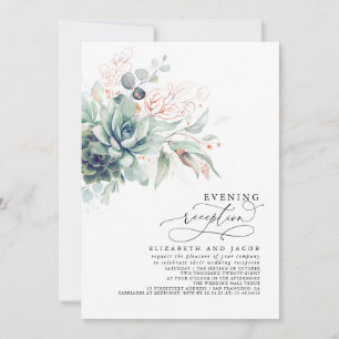 Invitation Eucalyptus Verdure Succulents Soirée Réception I