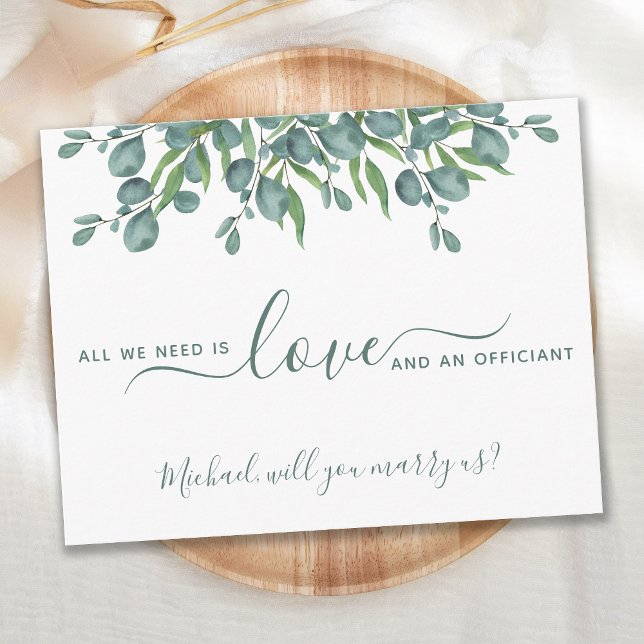 Invitation Eucalyptus Verdure Vous Nous Marierez Officiant (Créateur téléchargé)