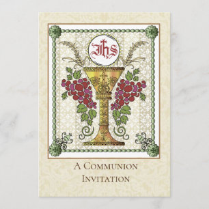 Invitation Eucharistie catholique Première communion