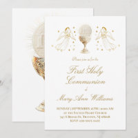 Invitation eucharistie Communion solennelle anges 