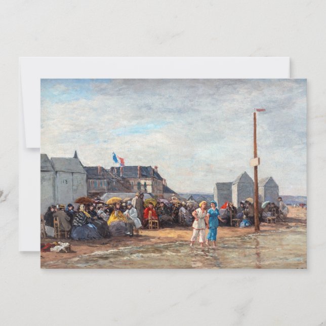 Invitation Eugène Boudin - L'heure du bain à Trouville (Devant)