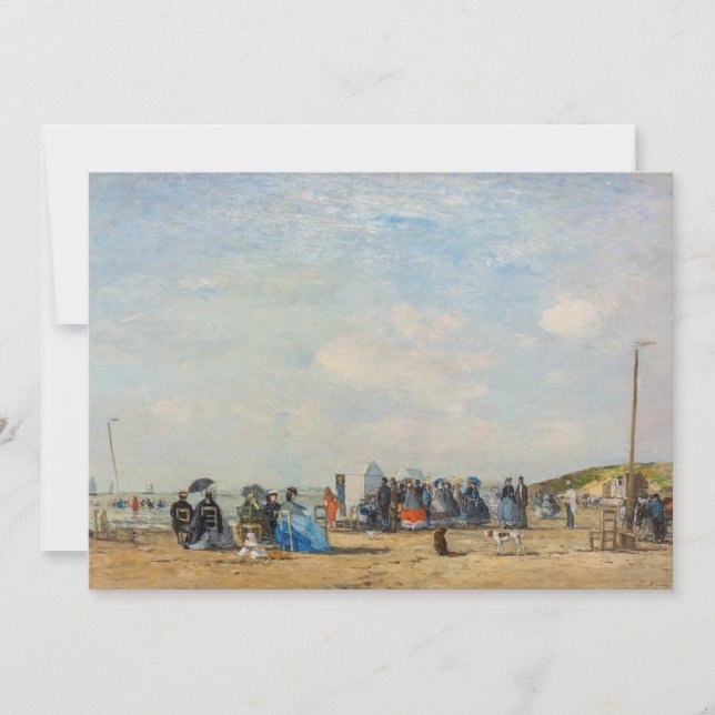 Invitation Eugene Boudin - Rassemblement sur la plage (Devant)