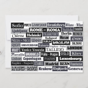 Invitation European Traveler custom Invite