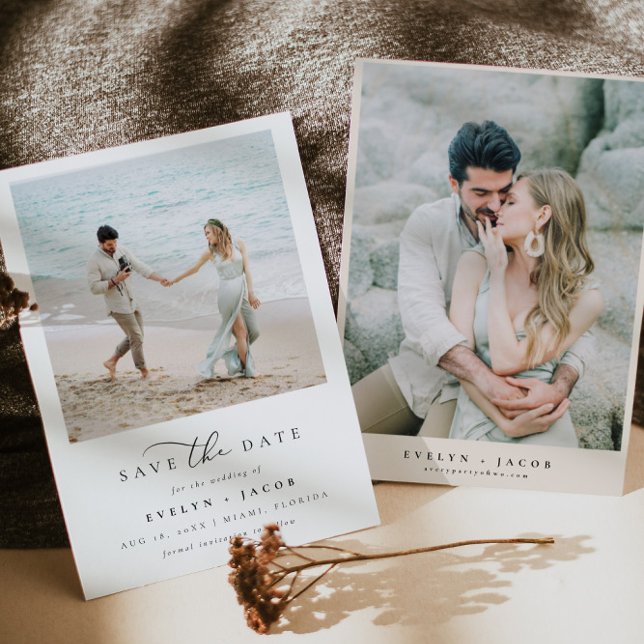 Invitation EVELYN Elegant Calligraphy Script Enregistrer la d (Créateur téléchargé)