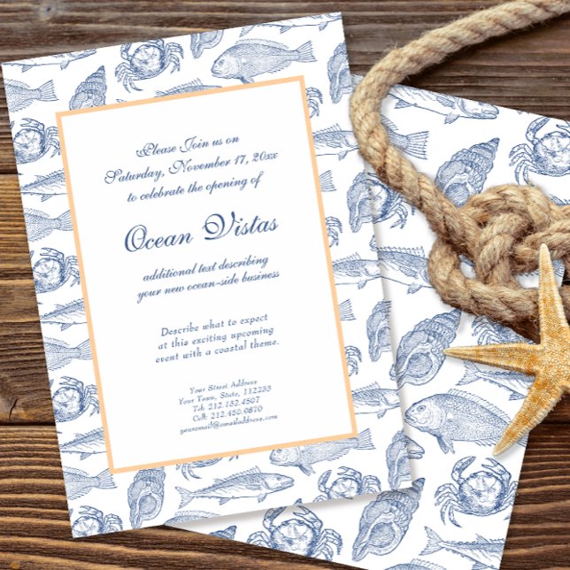 Invitation Événement au bord de la mer dans une station balné (Créateur téléchargé)