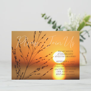 Invitation Événement au coucher du soleil