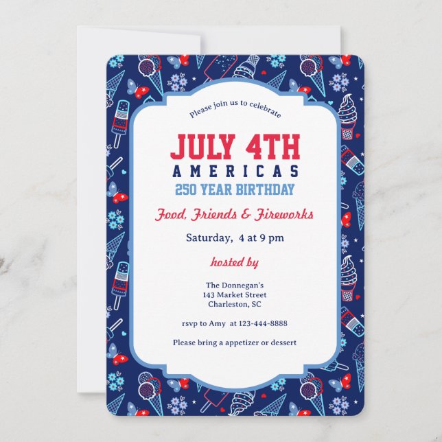 Invitation Événement BBQ du 4 juillet (Devant)