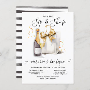 Invitation Evénement boutique Sip and Shop