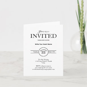 Invitation Événement commercial minimal