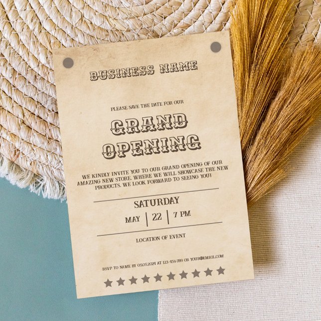 Invitation Événement commercial occidental polyvalent du sud (Créateur téléchargé)