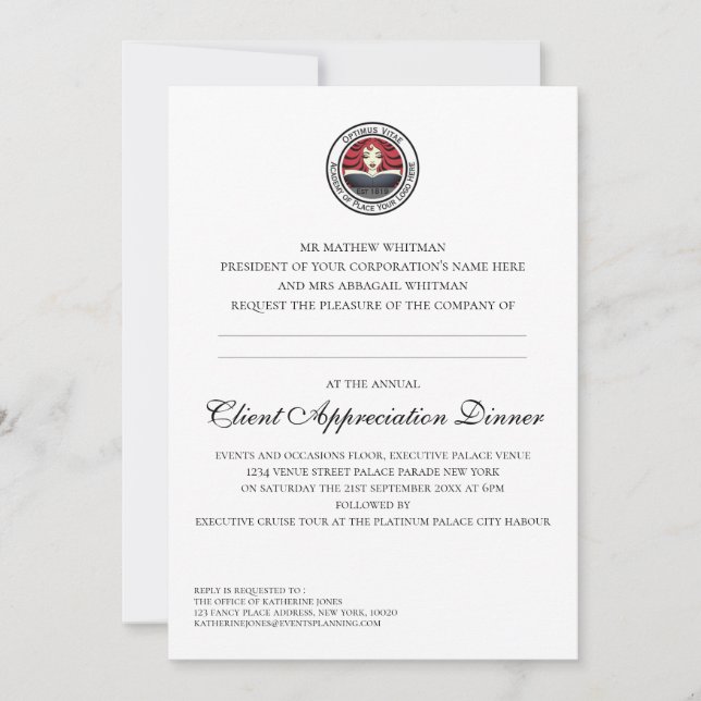 Invitation Événement d'appréciation (Devant)