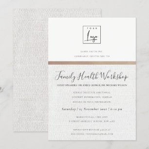 INVITATION ÉVÉNEMENT D'ATELIER DE LIGNE D'OR FAUX OFFICIEL