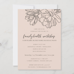 INVITATION ÉVÉNEMENT D'ATELIER SUCCULENT DE BLUSH PEACH DESER