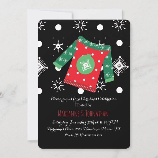 Invitation Événement de bureau d'entreprise de Noël avec un p (Devant)