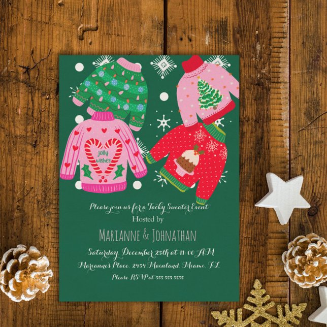 Invitation Événement de bureau d'entreprise de Noël avec un p (Créateur téléchargé)