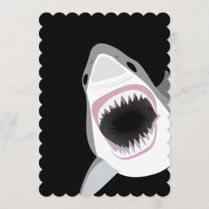 Invitation Événement de club de piqué d'attaque de requin ou