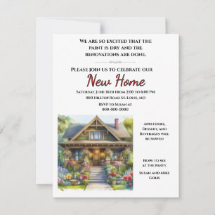Invitation Événement de fête de maison neuve Open House 