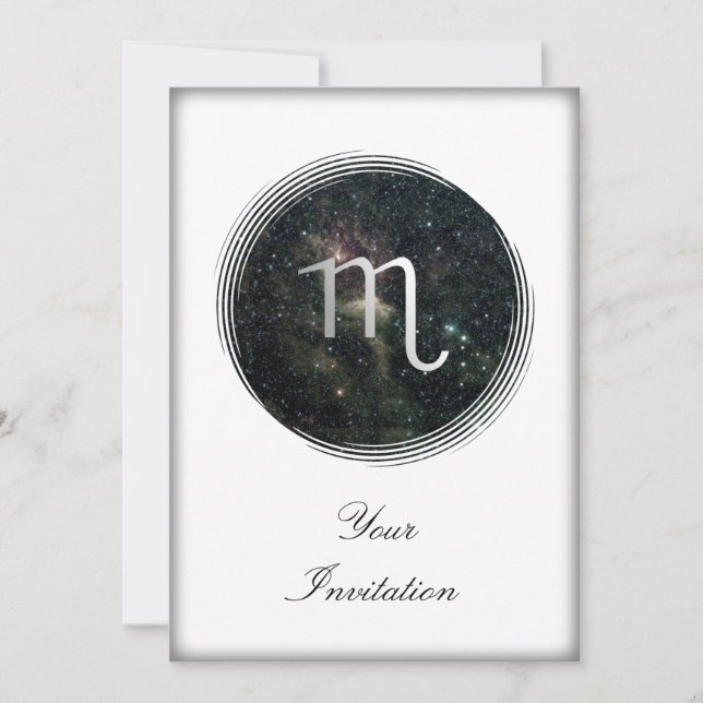 Invitation Événement de partie d'univers de signe d'étoile de (Devant)