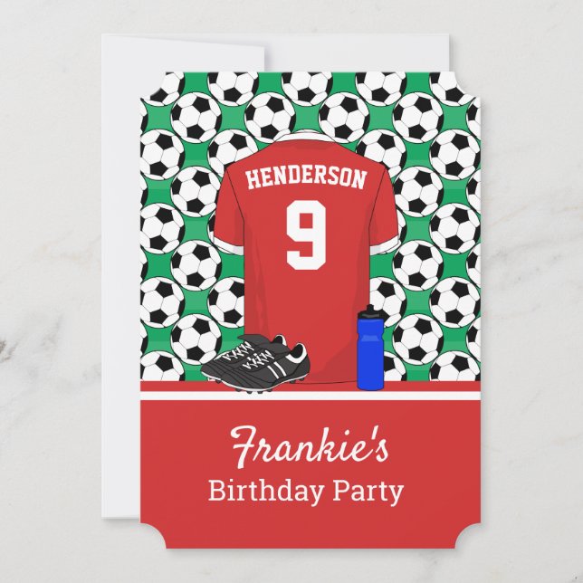 Invitation Événement de soccer pour jeunes juniors RW (Devant)