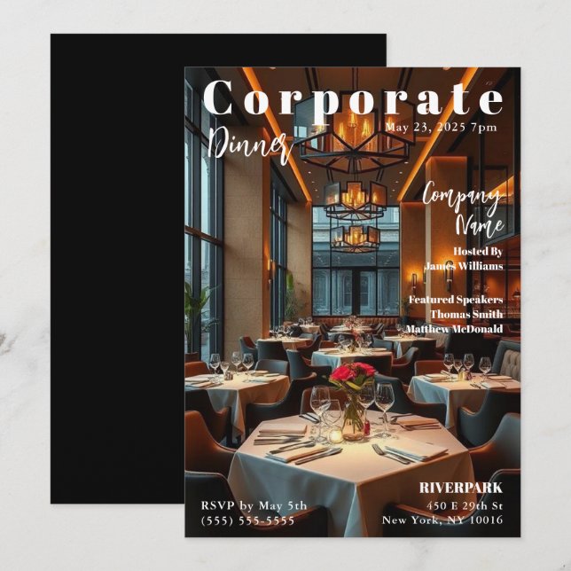 Invitation Événement d'entreprise (Devant / Derrière)