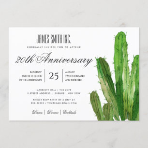 Invitation ÉVÉNEMENT D'ENTREPRISE AU CACTUS DU DÉSErt AQUAREL