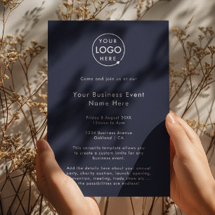 Invitation Événement d'entreprise   Marine Blue Minimaliste