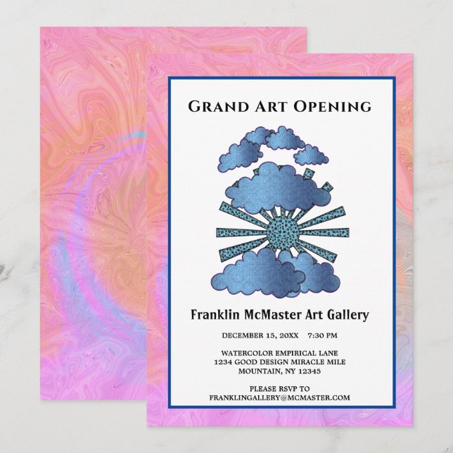 Invitation Événement d'entreprise personnalisé (Devant / Derrière)