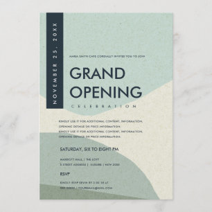 INVITATION ÉVÉNEMENT D'OUVERTURE GRANDIOSE D'ART ABSTRAIT MOD