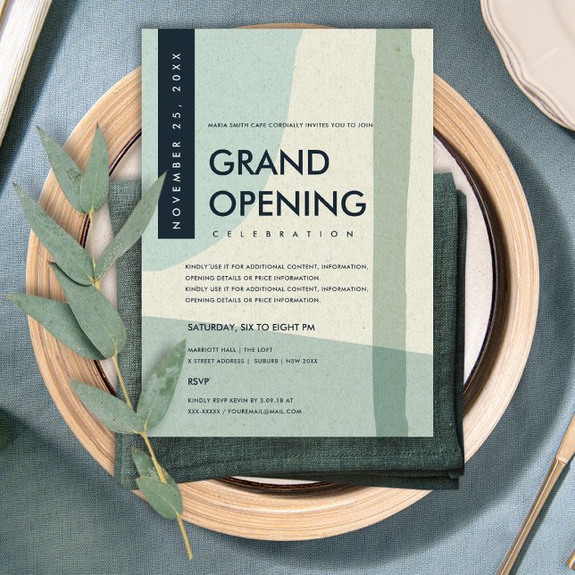 INVITATION ÉVÉNEMENT D'OUVERTURE GRANDIOSE D'ART ABSTRAIT MOD (Créateur téléchargé)