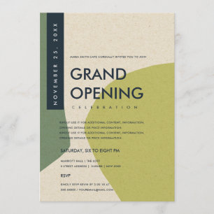 INVITATION ÉVÉNEMENT D'OUVERTURE GRANDIOSE D'ART ABSTRAIT MOD