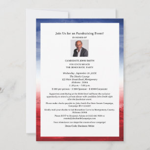Invitation Événement élégant de collecte de fonds politiques