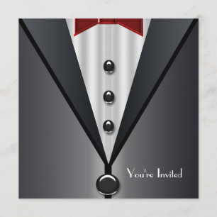 Invitation Événement Formel Black Tie Smoking Soirée Black Ti