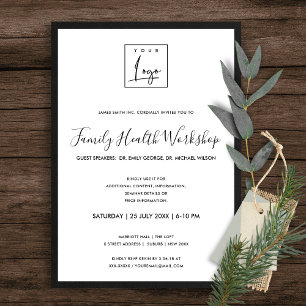 INVITATION ÉVÉNEMENT GALA ATELIER LOGO DE SOIE NOIR & BLANC