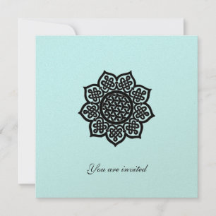 Invitation Événement magique en papier métallisé or