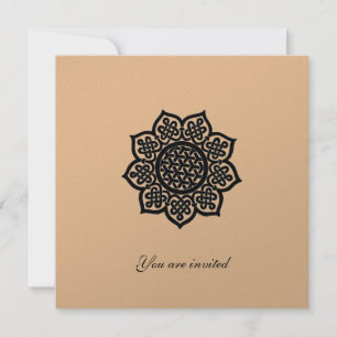 Invitation événement magique papier métallisé argent