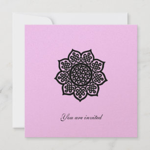 Invitation événement magique papier métallisé or