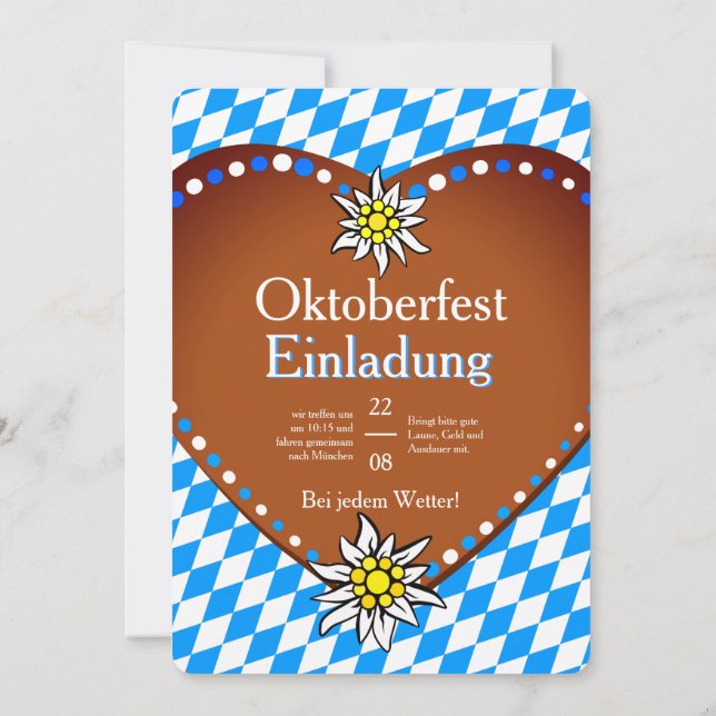 Invitation Événement minimal de qualité allemand (Dos)