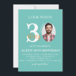 Invitation Événement minimaliste 30e anniversaire, Hommes Dig<br><div class="desc">Evite minimaliste anniversaire 30e,  Hommes Digital 30e Invitation avec photo,  évite anniversaire pour homme,  Black Gold,  électronique,  modifiable</div>