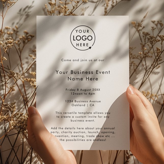 Invitation Événement professionnel | Minimaliste Nettoyer Bla (Modern minimal white business event invitation template by Guava - elegant, clean, and customizable)
