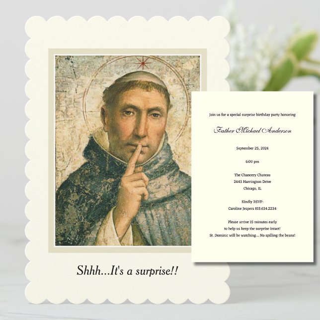 INVITATION ÉVÉNEMENT RELIGIEUX SAINT DOMINIC SURPRISE PARTY (Créateur téléchargé)