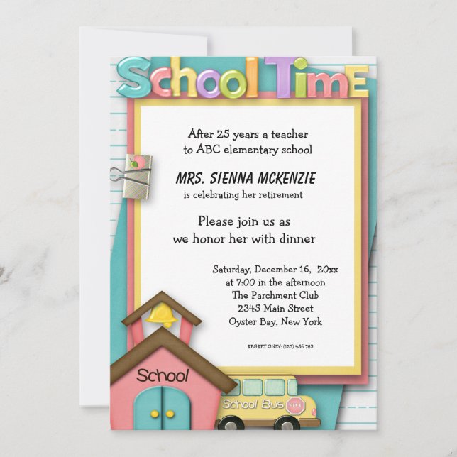 Invitation Événement scolaire (Devant)