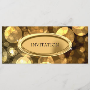 Invitation Événement spécial Élégantes bulles noires et d'or