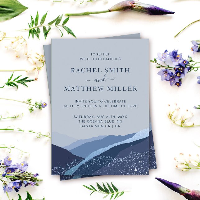 Invitation Evenin dans les collines montagnes bleu poussiéreu (Créateur téléchargé)