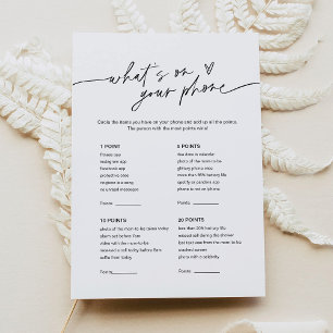 Invitation EVERLEIGH Baby shower Ce qui est sur votre jeu de