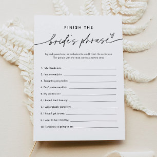 Invitation EVERLEIGH termine le jeu de bachelorette de la mar