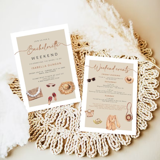 Invitation EVJF bohémien dans le pays du vin de Napa (Créateur téléchargé)