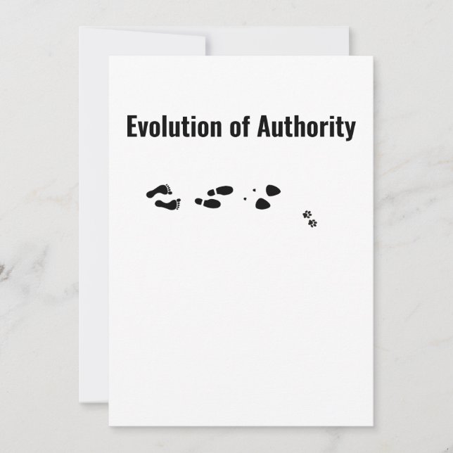 Invitation Évolution de l'autorité avec les chiens chats (Devant)