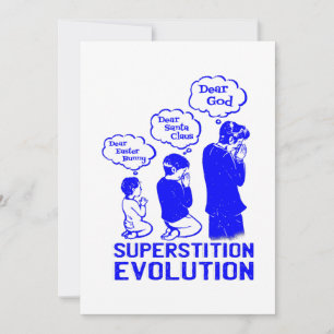 Invitation évolution de superstition drôle