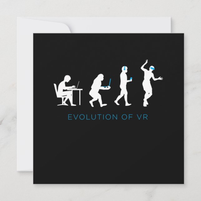 Invitation Evolution De VR Virtual Reality Gamer Jeu Cadeau (Devant)