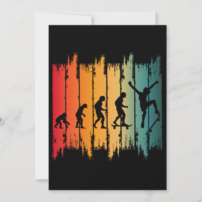 Invitation Évolution Du Skateboard (Devant)